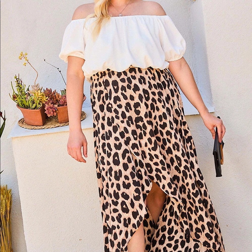 Off shoulder, high low off shoulder dress